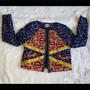 Patterned Biker Blazer